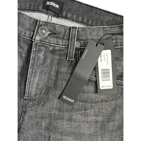HUDSON Men's Axl Skinny Fit Zip Fly Skinny Jean Faded Black Size 30 - Picture 10 of 10